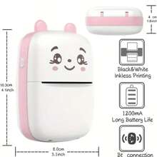 Pink Portable Mini Printer - Pink - View 5