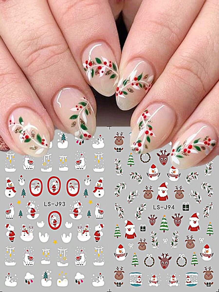 2 Miếng Giáng sinh Trẻ em Hoạt hình Đầu Móng Tay Đầy màu sắc Dễ thương Cô gái Miếng dán móng tay 3D Dễ thương Bông tuyết Con nai sừng tấm Ông già Noen Cookie Người đàn ông Nơ 2023 Mới Giáng Sinh
Gel Đánh bóng Trang trí móng - Nhiều màu - Xem 1