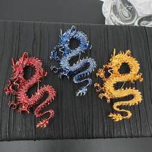 1枚时尚个性民族风龙形金属胸针，男士日常穿搭配饰