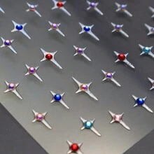 1片5d星形鑲嵌美甲貼紙粘貼美甲貼紙美甲貼花