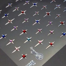 1片5d星形鑲嵌美甲貼紙粘貼美甲貼紙美甲貼花