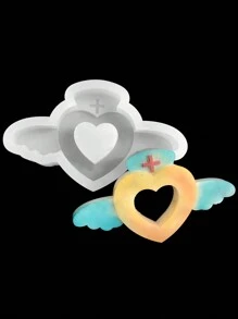 1pc Quicksand Silicone Mold Set Including 9pcs Heart & Wing & Angel Shaped Mold - White - View 1