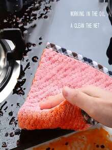 4pcs/pack Kitchen Pineapple Patterned Dishcloths - Multicolor - View 3