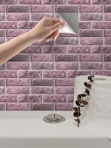 6 cái/bộ Phong cách hiện đại Hoa văn đá cẩm thạch Tường Ngói Hình dán 10x20cm , Đỏ  Chủ đề , Đối với Che phủ Vết nứt Và Vết trầy xước , Thích hợp Đối với Phòng ngủ , Phòng khách , Phòng bếp Đồ trang trí , Có thể tháo rời PVC Keo dán Hình nền , DIY Nhà  Trang trí Hình dán - Màu Hồng Tươi - Xem 2