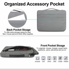 Laptop Skin 14 Inch Waterproof Bag Computer Sleeve Laptop Skin For MacBook Pro, HP, Acer, ASUS, Dell, Huawei - Light Grey - View 5