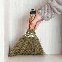 1pc Bamboo Pole And Reed Woven Broom With Long Handle, Suitable For Household Sweeping & Dusting - Multicolor - View 9