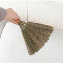 1pc Bamboo Pole And Reed Woven Broom With Long Handle, Suitable For Household Sweeping & Dusting - Multicolor - View 2