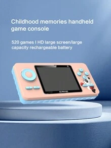 Reletech S5 classic handheld game console nostalgic MINI handheld 500 FC games, super durability and long battery life - Pink - View 1
