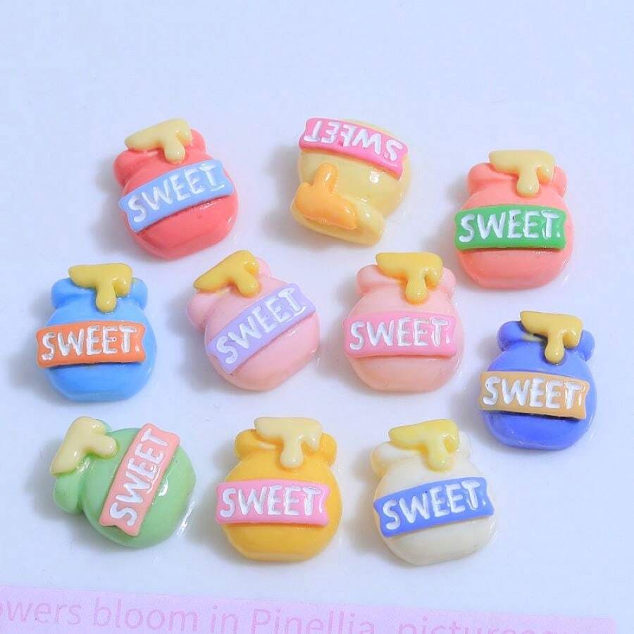 10 cái Thu nhỏ Đầy màu sắc Mật ong Bình Thiết kế DIY Nhựa Phụ kiện Đối với Ốp lưng điện thoại , Kẹp tóc Và Khác Thủ công mỹ nghệ - Nhiều màu - Xem 1