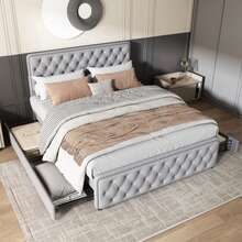 Bed Frames - Light Grey - View 3