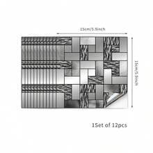 1入組方形拼布圖案牆貼 - 彩色 - 查看 6