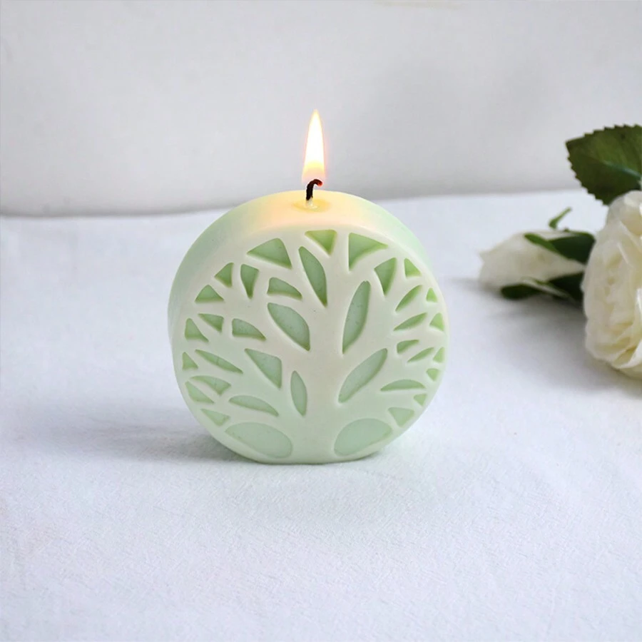 1個白色烘焙模具,適用於蛋糕裝飾、巧克力、肥皂、蠟燭、香薰、珊瑚樹