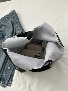 Fashionable Solid Color Shoulder Bag For Women - Green - View 5