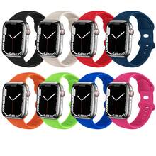 8入組柔軟的矽膠手環,適用於女士或男士的apple Watch Band 40mm 41mm 38mm 45mm 44mm 42mm,防水運動手環替換手帶,適用於se Series 9 8 7 6 5 4 3 2 - 彩色 - 查看 1