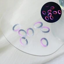 1 袋/20 件 混合紫色和灰色发光树脂 适用于美甲