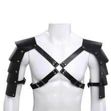 Halloween Cos Macho Straitjacket Warrior Dress Up Shoulders Multiple Gladiator Strapped Chest - Brown - View 8