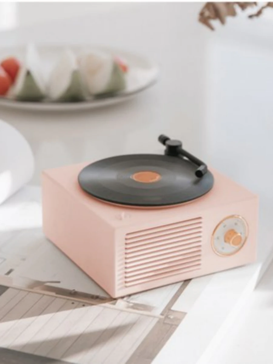 Vintage Speaker, Vintage Fm Radio, Powerful Wireless Rotating Music Recorder Best Gifts