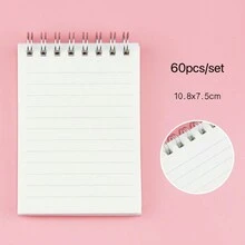 1pc Random Style Small Notebook, Compact And Portable Notepad For Office And Study - White - View 11
