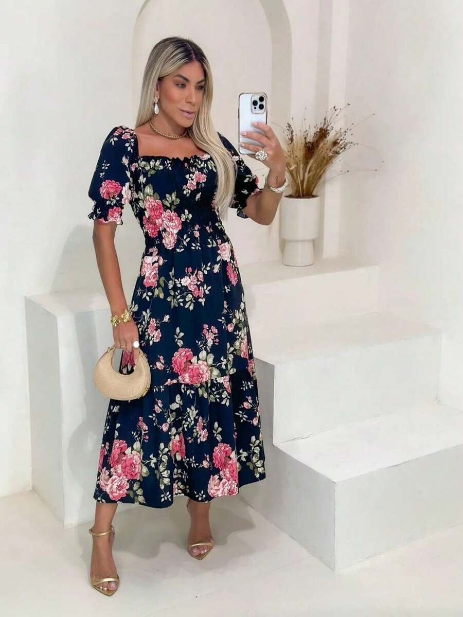 Women Dresses - Đỏ và đen - Xem 1