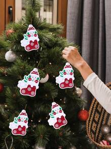 1入聖誕樹吊飾,適用於裝飾聖誕派對、聖誕禮盒禮袋吊牌和袋吊