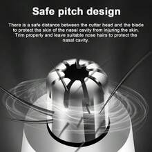 鼻毛修剪器，男女適用的電動鼻毛剪，黑色耳鼻毛修剪器 - 白色 - 查看 8