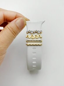 Smart Watch Accessory Watchband Decoration - Gold - View 1