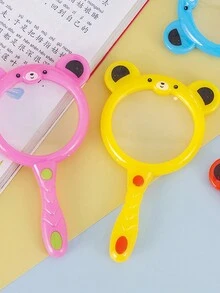 4pcs Cartoon Magnifying Glass, Portable Magnifier For Kindergarten Students To Explore Science And Observe Animals And Plants - Multicolor - View 5
