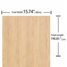 1卷加厚黃色橡木紙黃色橡木壁紙剝離和黏貼壁紙白色復古壁紙自粘和可拆卸壁紙紋理膜卷桌子櫥櫃架子襯衣 - 黃色 - 查看 2