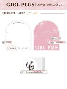 GIRL PLUS Girlplus 10入組手工假指甲,長棺材形狀,漸層米色法式鑽石設計,時尚的指甲套裝,適合女性和女孩的日常穿著