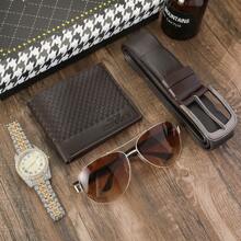 男士禮品組，包括流行手錶，皮帶，錢包和眼鏡盒-聖誕禮品禮品組禮品組