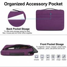 Laptop Skin 14 Inch Waterproof Bag Computer Sleeve Laptop Skin For MacBook Pro, HP, Acer, ASUS, Dell, Huawei - 玫瑰紅 - 查看 5