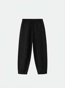 Annil 男童裤子儿童打底裤春秋清凉时尚百搭休闲长裤子 - 黑色 - 查看 2