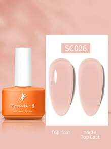 Tonitu g. 裸粉色7ml半永久性凝膠指甲油,法式,果凍凝膠指甲油,透明凝膠指甲藝術,可用於沙龍修指甲或在家做美甲,適合女性作為新年聖誕禮物,y2k風格 - 裸粉色 - 查看 2