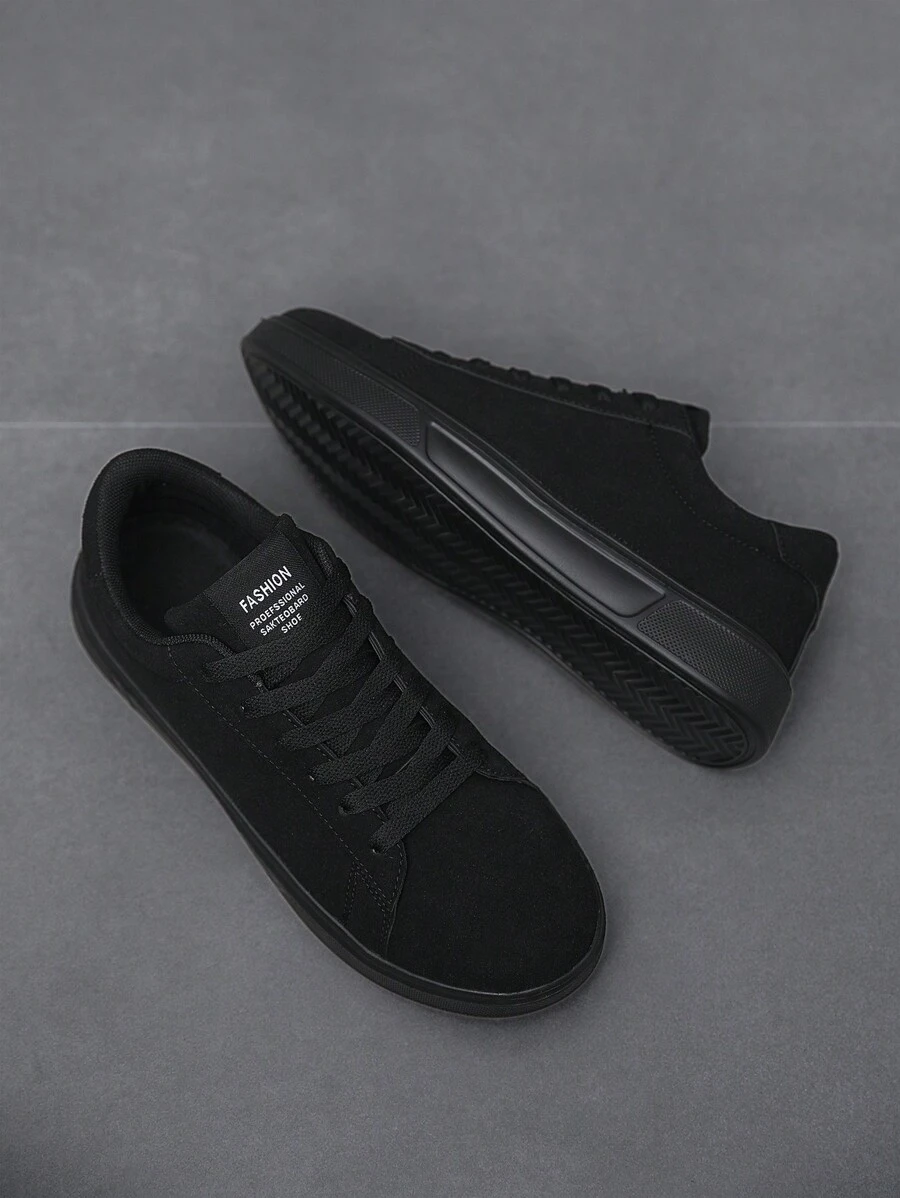 （小一码）男士帆布鞋，简约设计纯色平底鞋，适合搭配牛仔裤