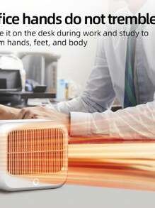 跨境新品高功率快速加熱桌面加熱器,適用於辦公室和家庭,便攜迷你風扇加熱器 - 白色 - 查看 5