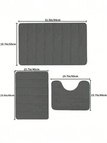 Thảm phòng tắm - Màu xám đen - Xem 2