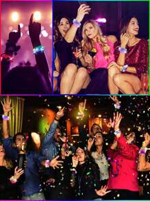 20pcs LED Bracelets Light Up Bracelets,Halloween Birthday Party Favors,6 Color Glow Sticks Bracelets Glow In The Dark Party Supplies Non Candy Gift Halloween Treats Bag Fillers,Suitable For Christmas Party,Birthday, Wedding, Carnival, Party, Concert, Sports Event, Costume Party, Friends Gathering,Photo Shoot,Club Night, Glowing Accessories