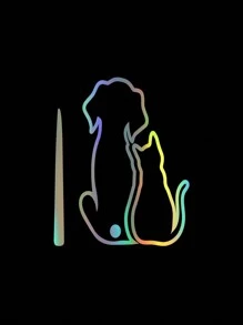 Dog And Cat Rear Wiper Sticker For Car Funny Cartoon Moving Tail Animal Wave Wiper Decals Waterproof Rear Windshield Wiper Blade Stickers For Truck Suv Decor - Color - View 4