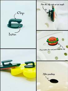 6pcs/set Cartoon Baseball Pvc Shoe Accessories Set - Multicolor - View 6