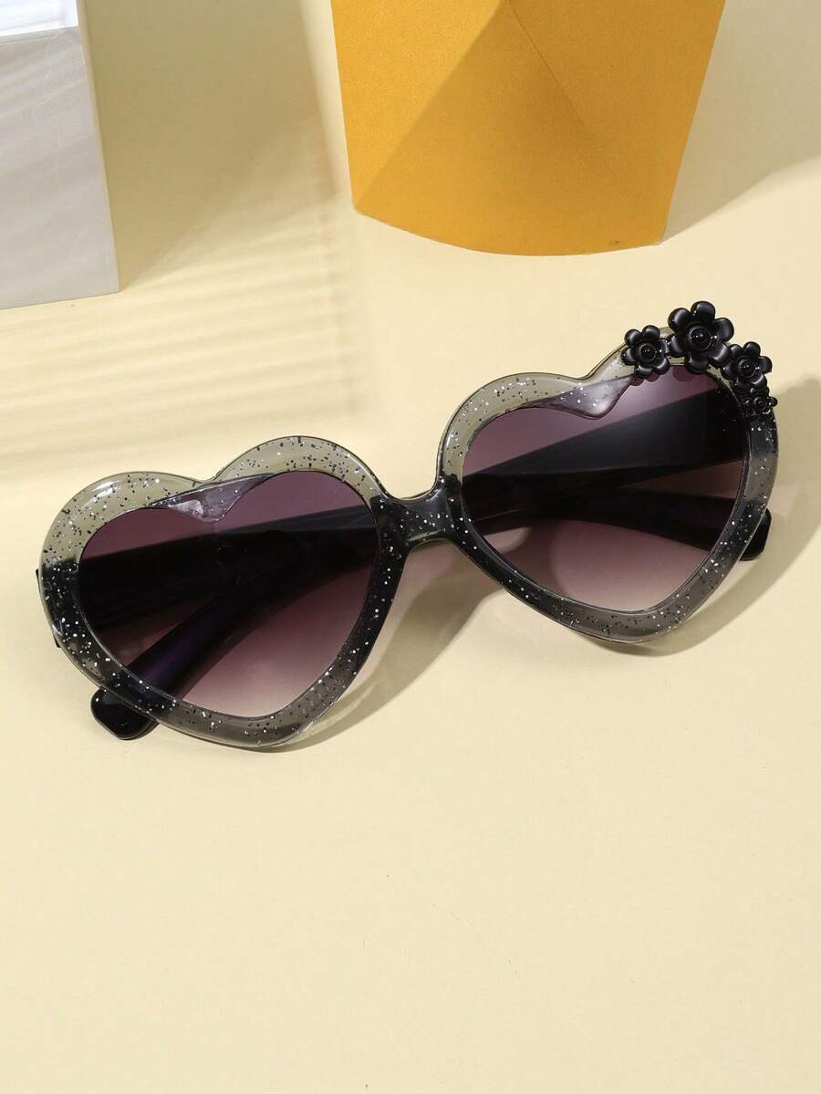 1對可愛時尚的心形兒童眼鏡