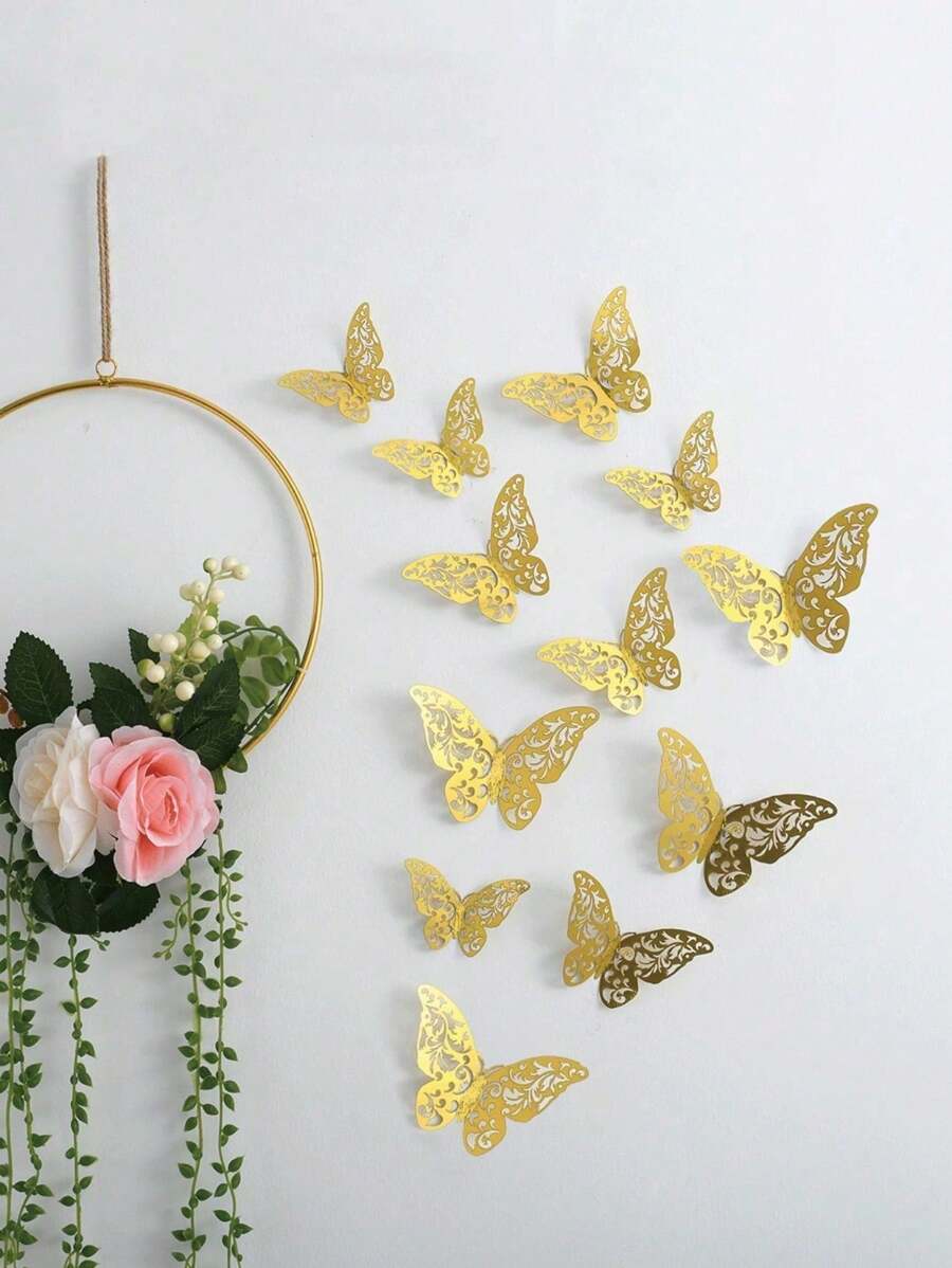 12pcs Butterfly Decoration, 3 Sizes 3d Butterfly Wall Decorations ...