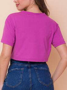 Women T-Shirts - Purple - View 2