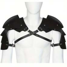 Halloween Cos Macho Straitjacket Warrior Dress Up Shoulders Multiple Gladiator Strapped Chest - Brown - View 11