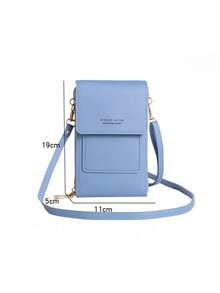 Bolso Marrón Vertical Con Cremallera Y Pantalla Táctil Para El Teléfono - Marrón - Ver 10