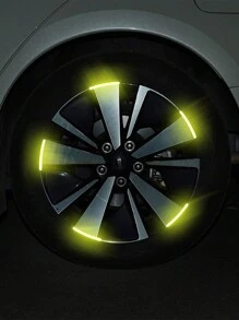 20入組汽車輪毂反光貼紙,摩托車和電動車輪邊裝飾條 - 紅色 - 查看 7