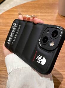 Compatible With Apple One Skull Head Puffer Jacket Tpu Colored Painting Phone Case Cover That Compatible With IPhone Compatible With Galaxy Compatible With Redmi Grunge, International Version, Not The Domestic Version - Multicolor - View 5