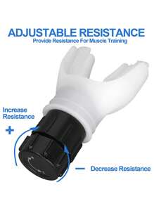 1pc Adjustable Lung Exerciser Breathing Trainer, Black/white - Black and White - View 2