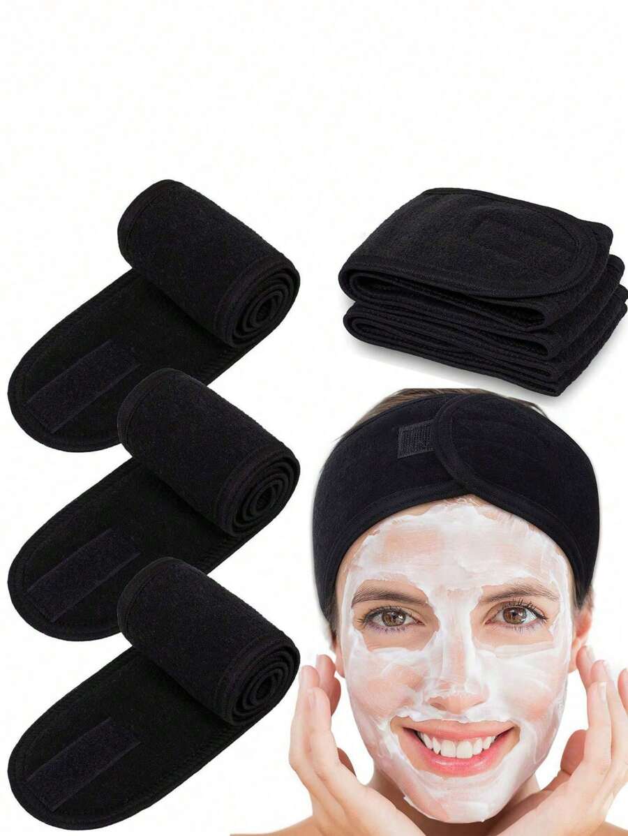 1 件洗脸头带，可调节头带，适合化妆、锻炼、瑜伽、淋浴、日常生活必需品、旅行必需品、节日礼物、家居浴室装饰夏季