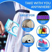 10/30/50 Pack Disposable Plastic Toilet Seat Cover Waterproof and Non Slip Individually Wrapped, for Travel, Toilet Seat Protectors for Toddler Potty Training, Pregnant Mom, Adult - Clear - View 6