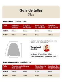 Conjunto de pijama de Navidad para mujer, cómodo y relajado (que incluye gorro, blusa, pantalón, calcetines y bolsa de regalo) - Rojo - Ver 11